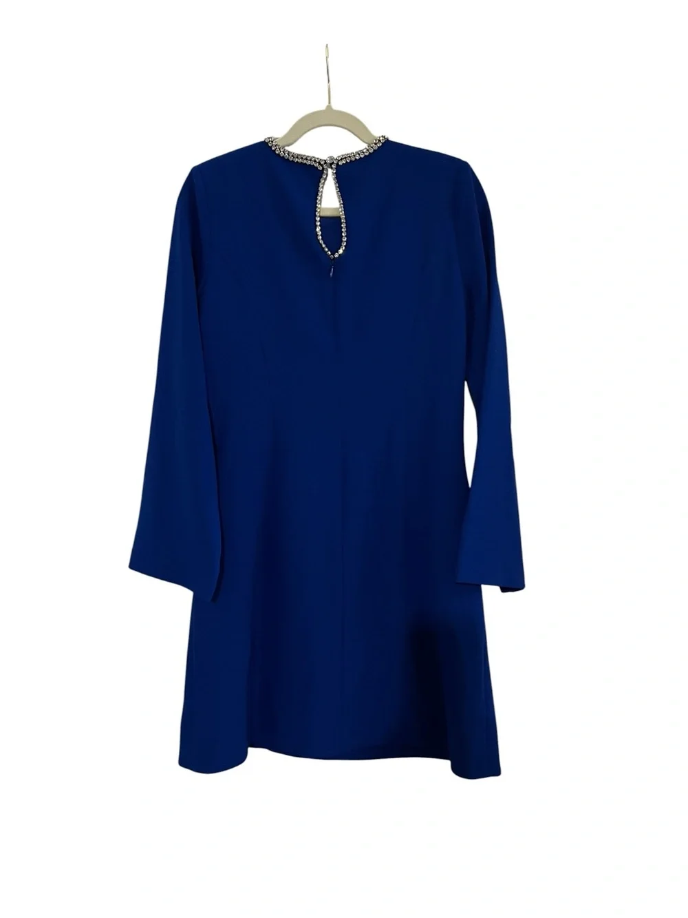 Tahari ASL Cobalt Blue Long-Sleeve Mini Dress - Picture 5 of 8
